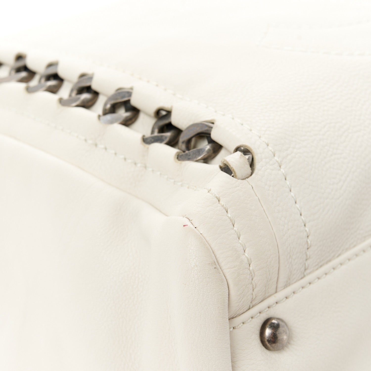 Chanel Calfskin East West Modern Chain Tote White 15 of 15