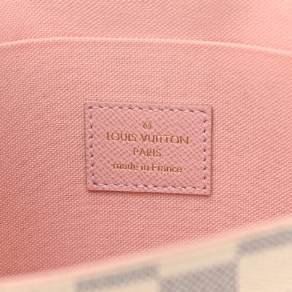 Louis Vuitton Damier Azur Pochette Felicie Chain Wallet Rose Ballerine 8 of 12