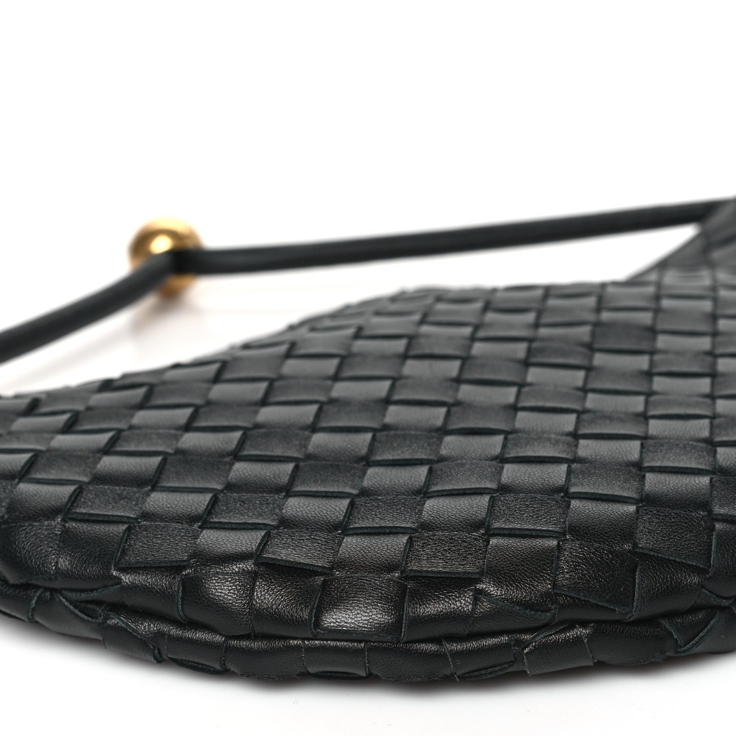 Nappa Intrecciato Medium Turn Pouch Black