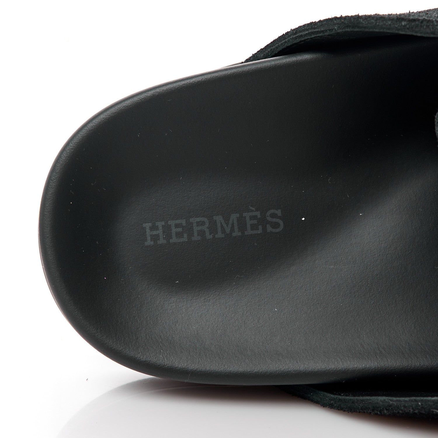 Hermes Suede Calfskin Go Mules 37.5 Black 7 of 7