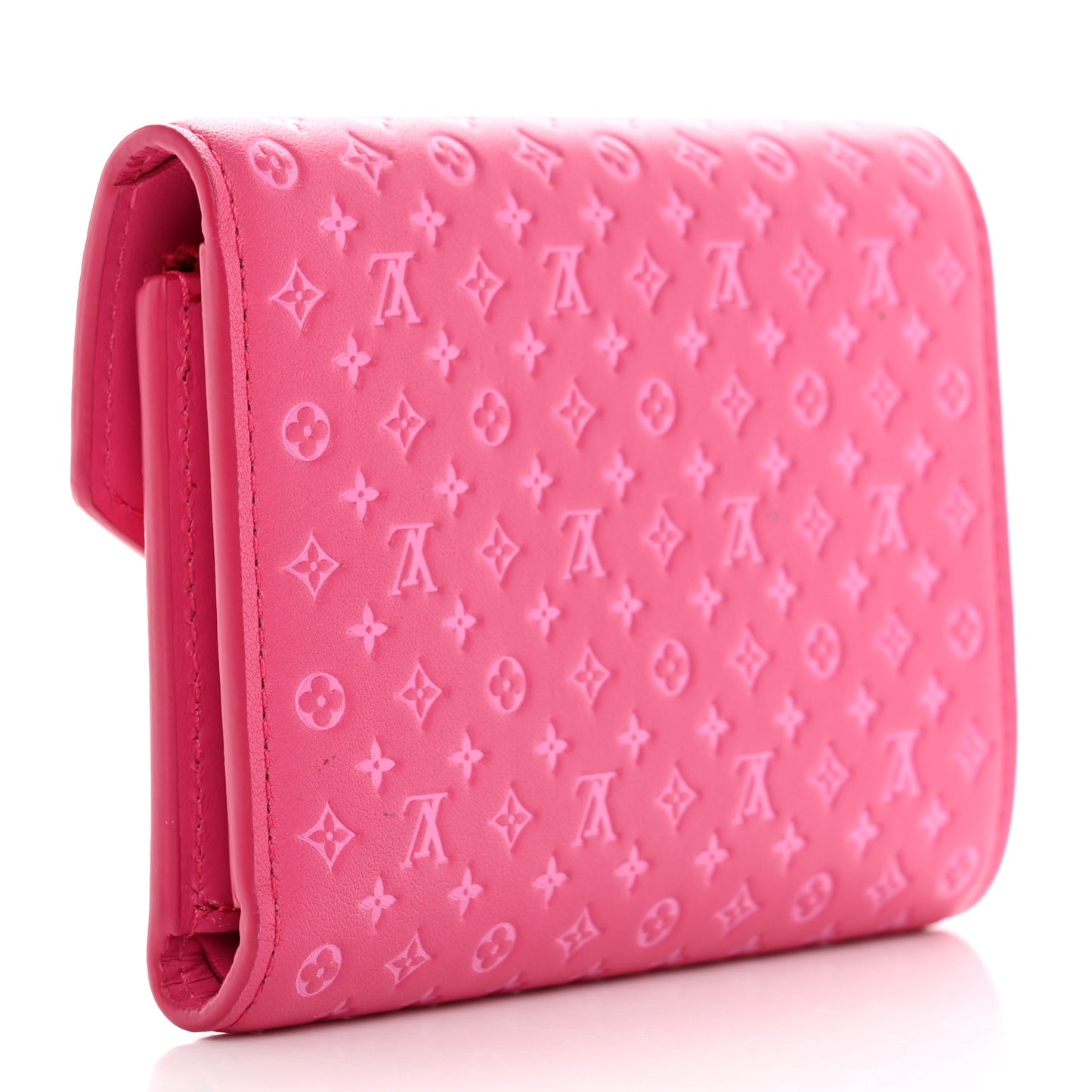 Calfskin Nanogram Embossed Victorine Wallet Rose