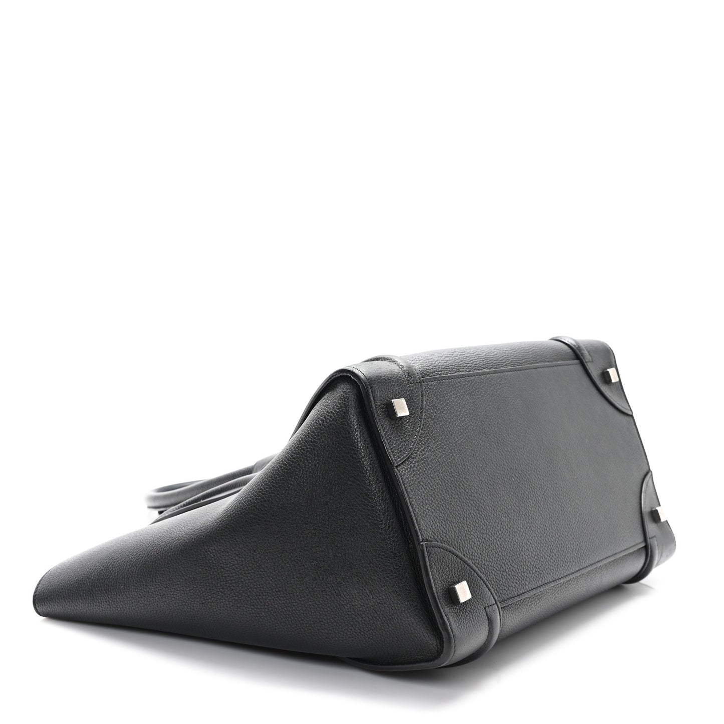 Drummed Calfskin Mini Luggage Black