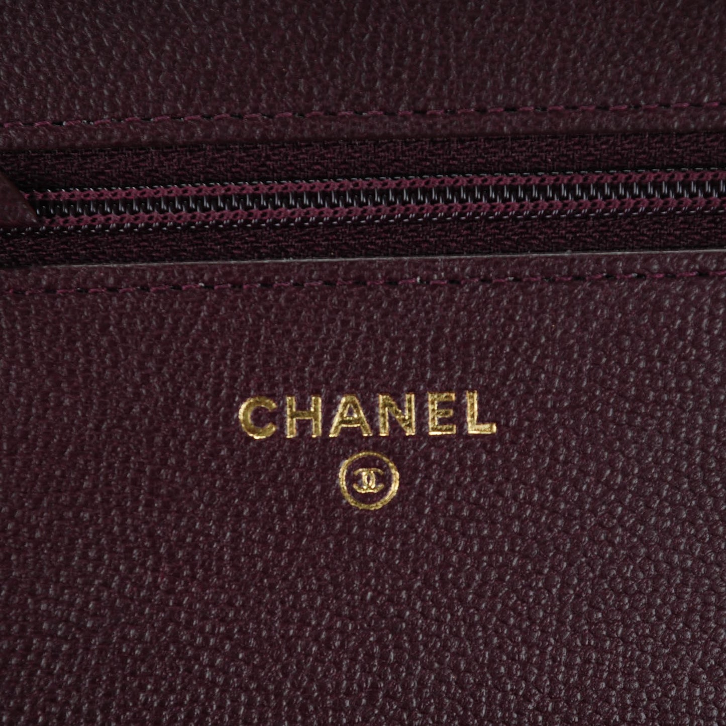 Caviar Quilted Boy Wallet On Chain WOC Dark Purple