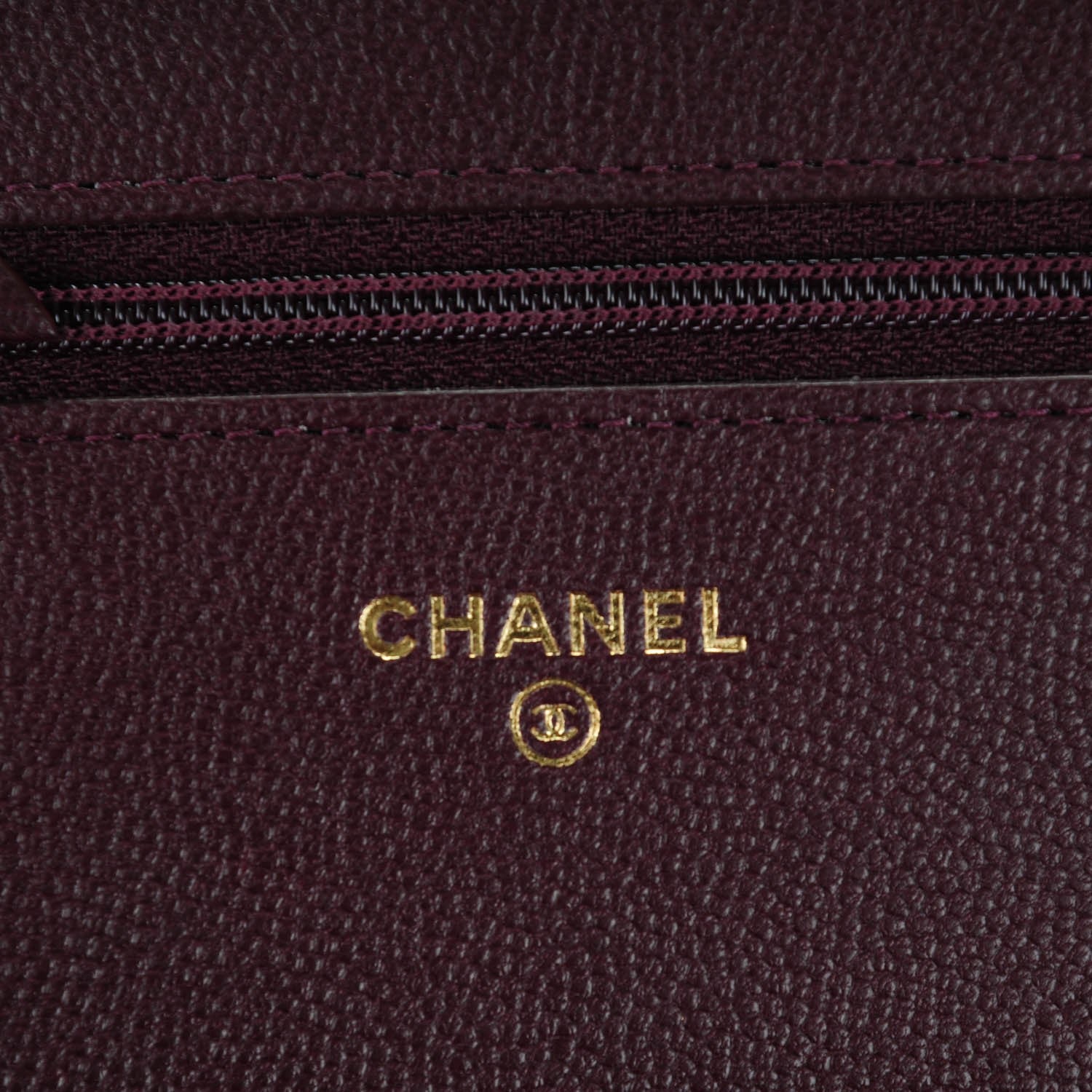 Chanel Caviar Quilted Boy Wallet On Chain WOC Dark Purple 6 of 8