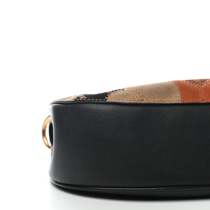 Chloe Suede Calfskin Patchwork Drew Shoulder Bag Black 6 of 9