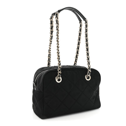 Prada Nylon Tessuto Impuntu Quilted Shoulder Bag Black 3 of 12