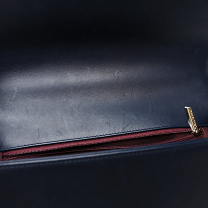 Chanel Calfskin Caviar Suede Chevron New Medium Boy Flap Navy 11 of 11