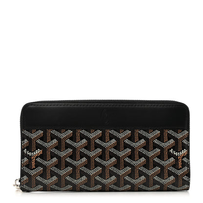 Goyard Goyardine Matignon Zip Around GM Wallet Black 1 of 7