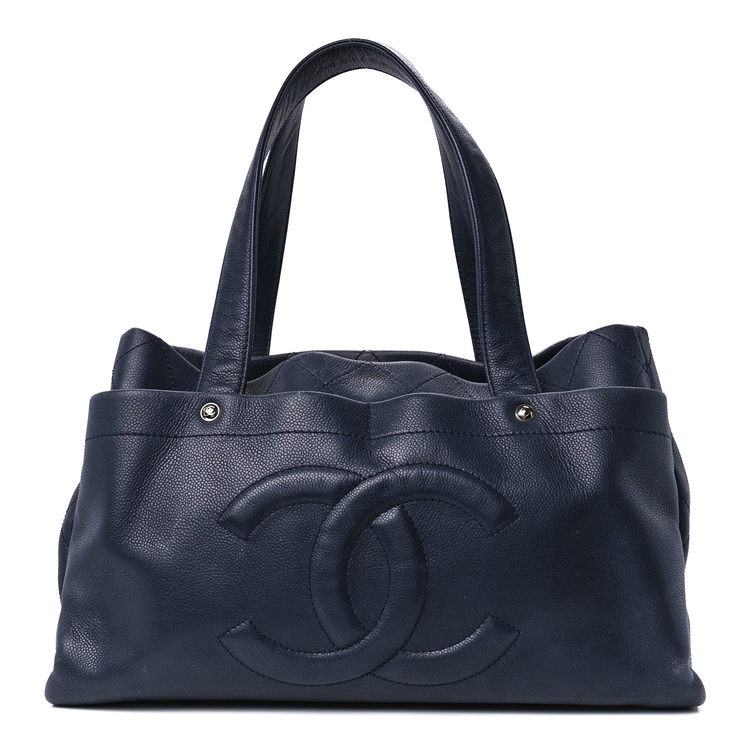 Chanel Caviar Executive Cerf Shopper Tote Navy 1 of 11