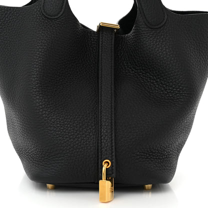 Hermes Taurillon Clemence Picotin Lock 18 PM Black 8 of 11