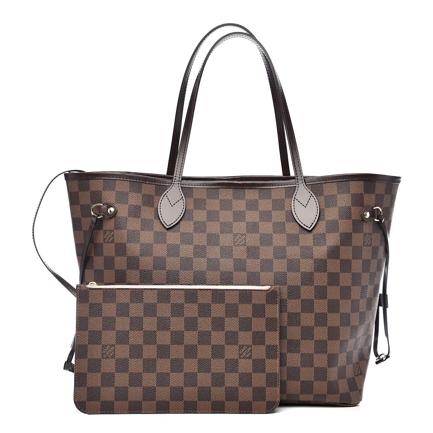 Louis Vuitton Damier Ebene Neo Neverfull MM Rose Ballerine 1 of 12