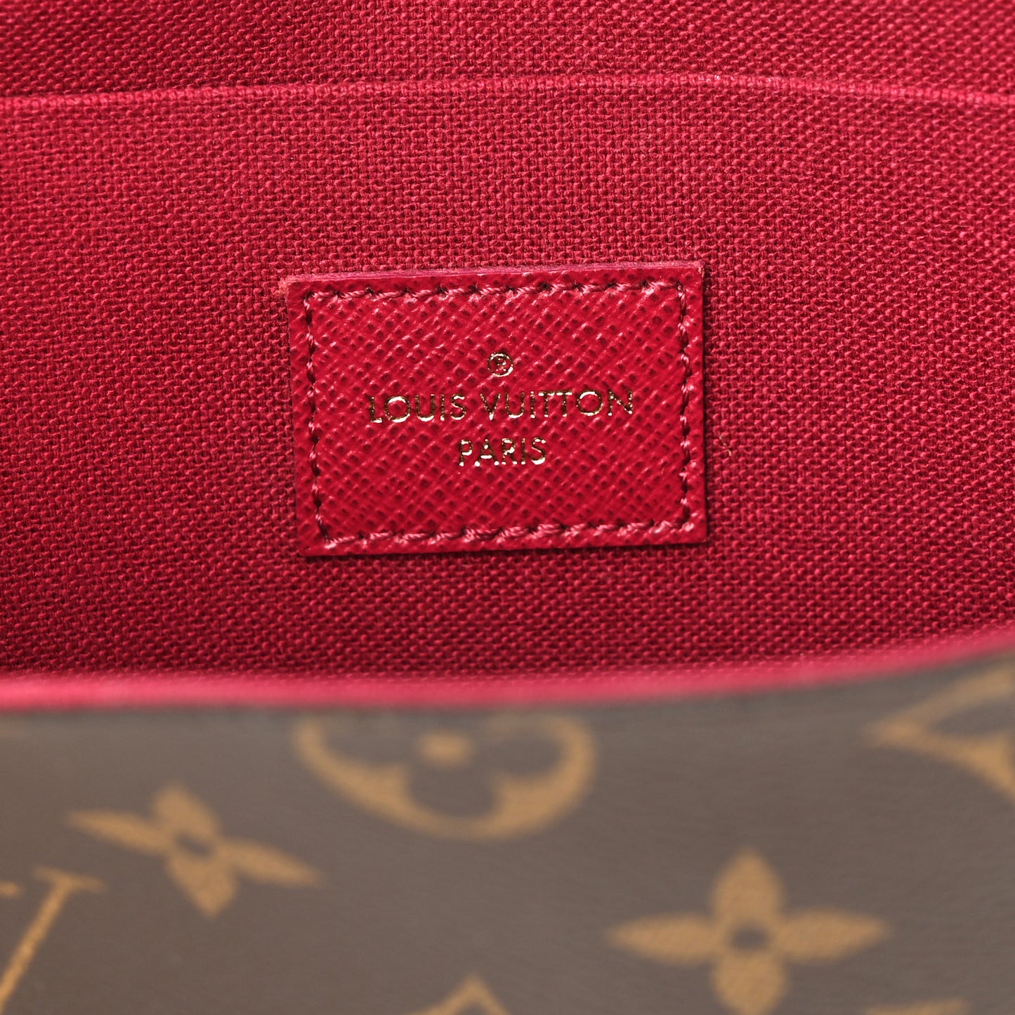 Monogram Pochette Felicie Chain Wallet Fuchsia