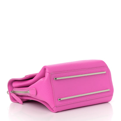 Balenciaga Grained Calfskin Le Dix Mini Soft Cartable Rose Fluo 4 of 16