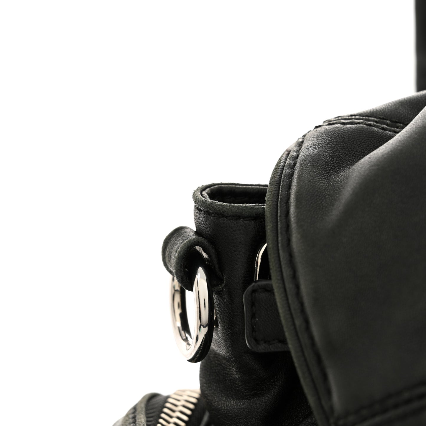 Lambskin Marti Backpack Bag Washed Black Rhodium Hardware