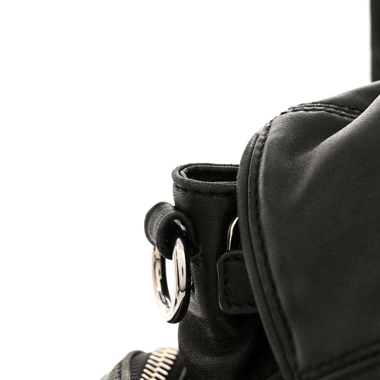 Alexander Wang Lambskin Marti Backpack Bag Washed Black Rhodium Hardware 12 of 14