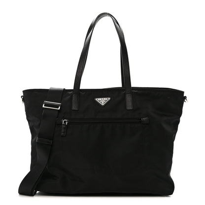 Prada Tessuto Nylon Vela Saffiano Tote Black 1 of 14