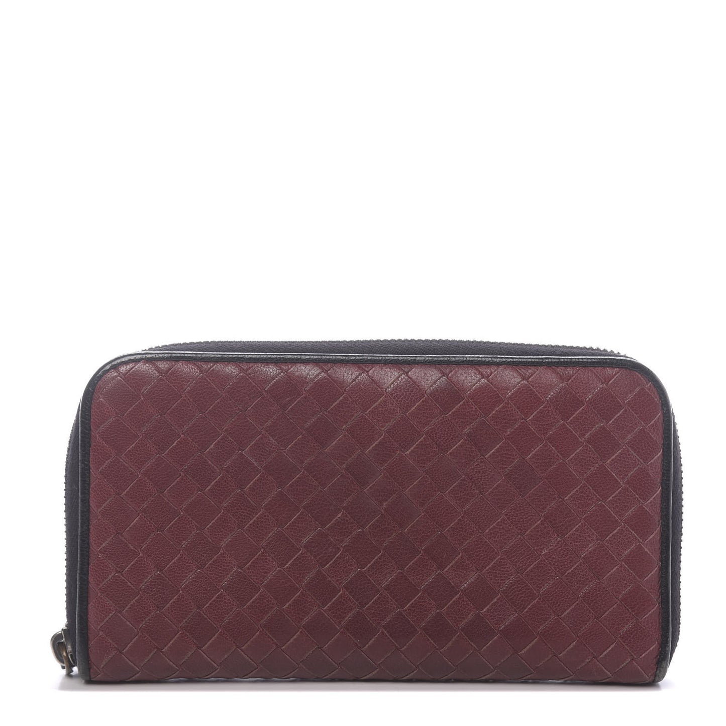 Nappa Intrecciato Zip Around Wallet Eclipse Black