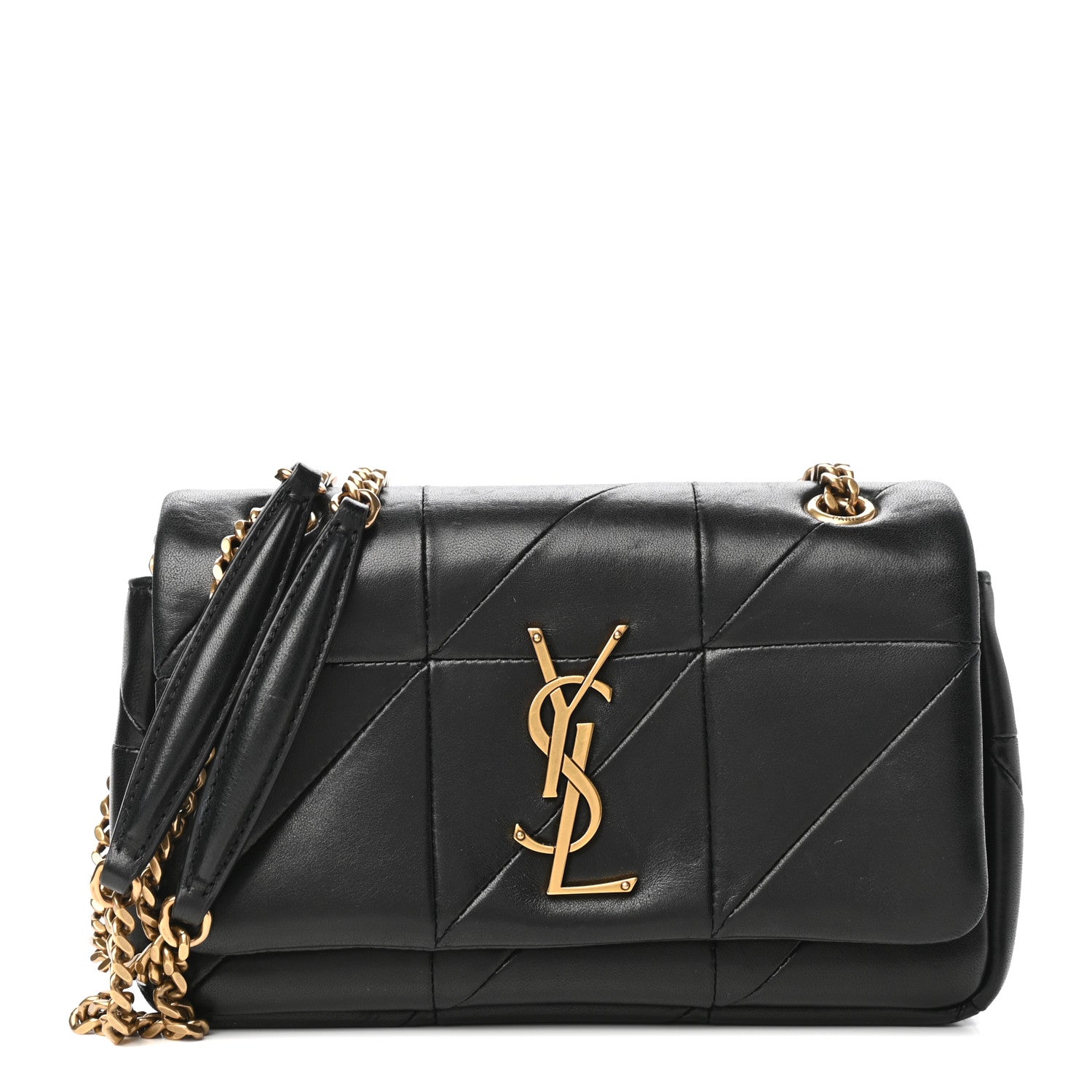 Saint Laurent Lambskin Patchwork Monogram Small Jamie Black 1 of 10