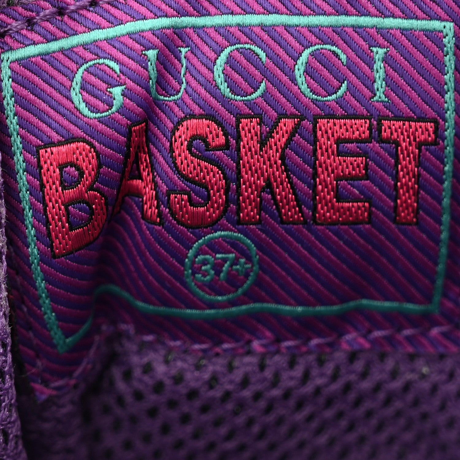Gucci Demetra Womens Basket High Top Sneakers 37.5 Pink Purple White 7 of 8