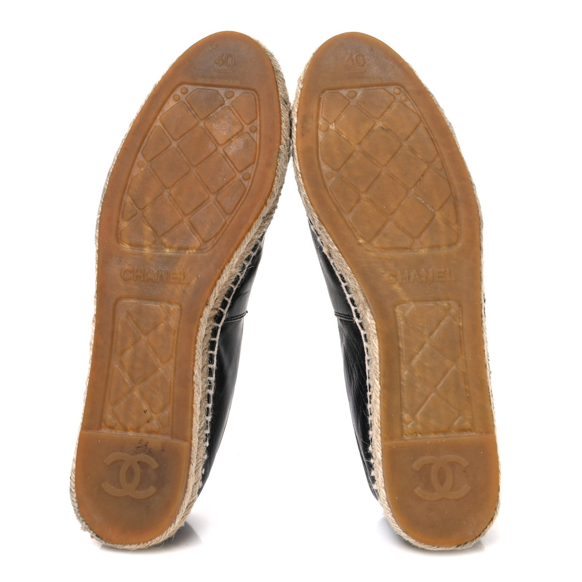 Chanel Lambskin CC Espadrilles 39 Black 7 of 12