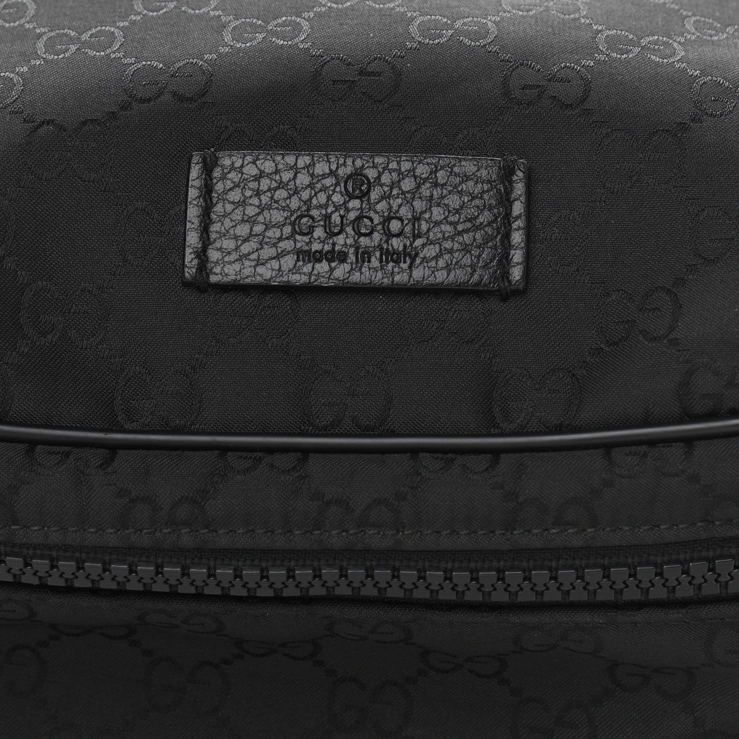 Nylon Monogram Fanny Pack Belt Bag Black