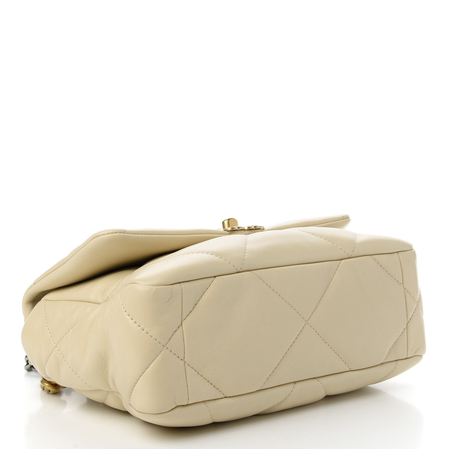 Chanel Lambskin Quilted Medium Chanel 19 Flap Light Beige 4 of 10