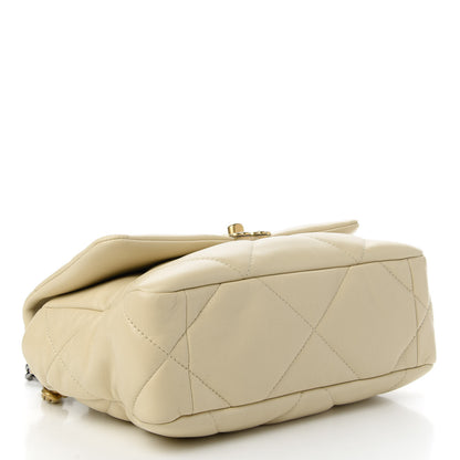 Chanel Lambskin Quilted Medium Chanel 19 Flap Light Beige 4 of 10