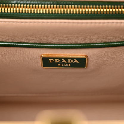 Prada Saffiano Vernice Pyramid Bag Larice Sabbia 6 of 16
