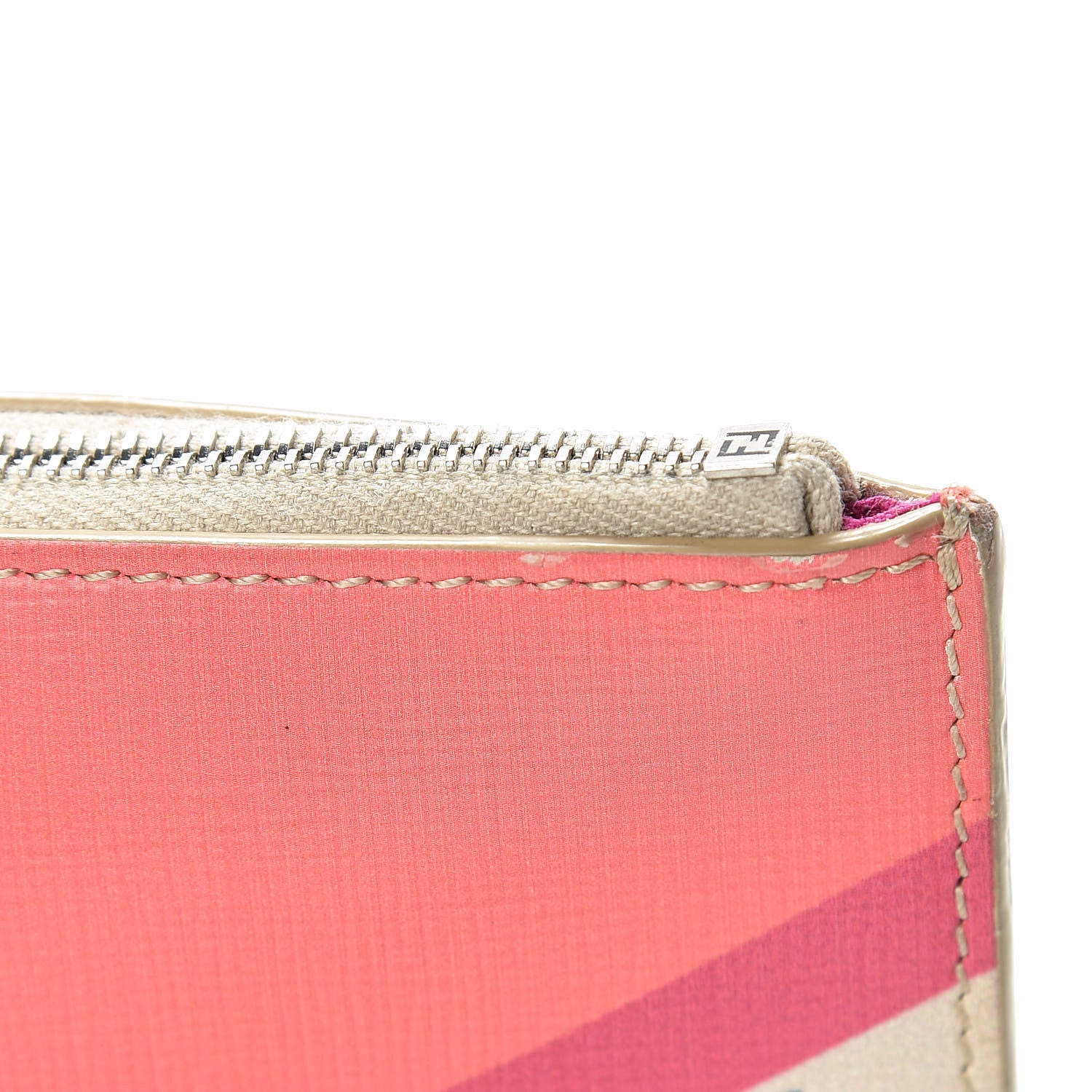 Fendi Vitello Elite Crystal Eye Monster Zip Pouch Bellini Multicolor 10 of 12