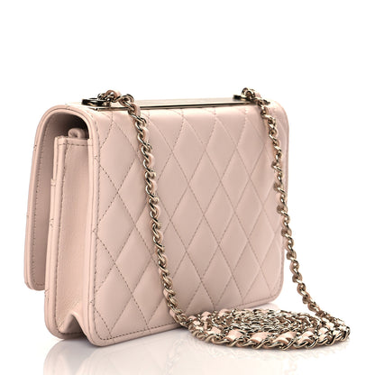 Chanel Lambskin Quilted Trendy CC Wallet On Chain WOC Light Beige 2 of 10