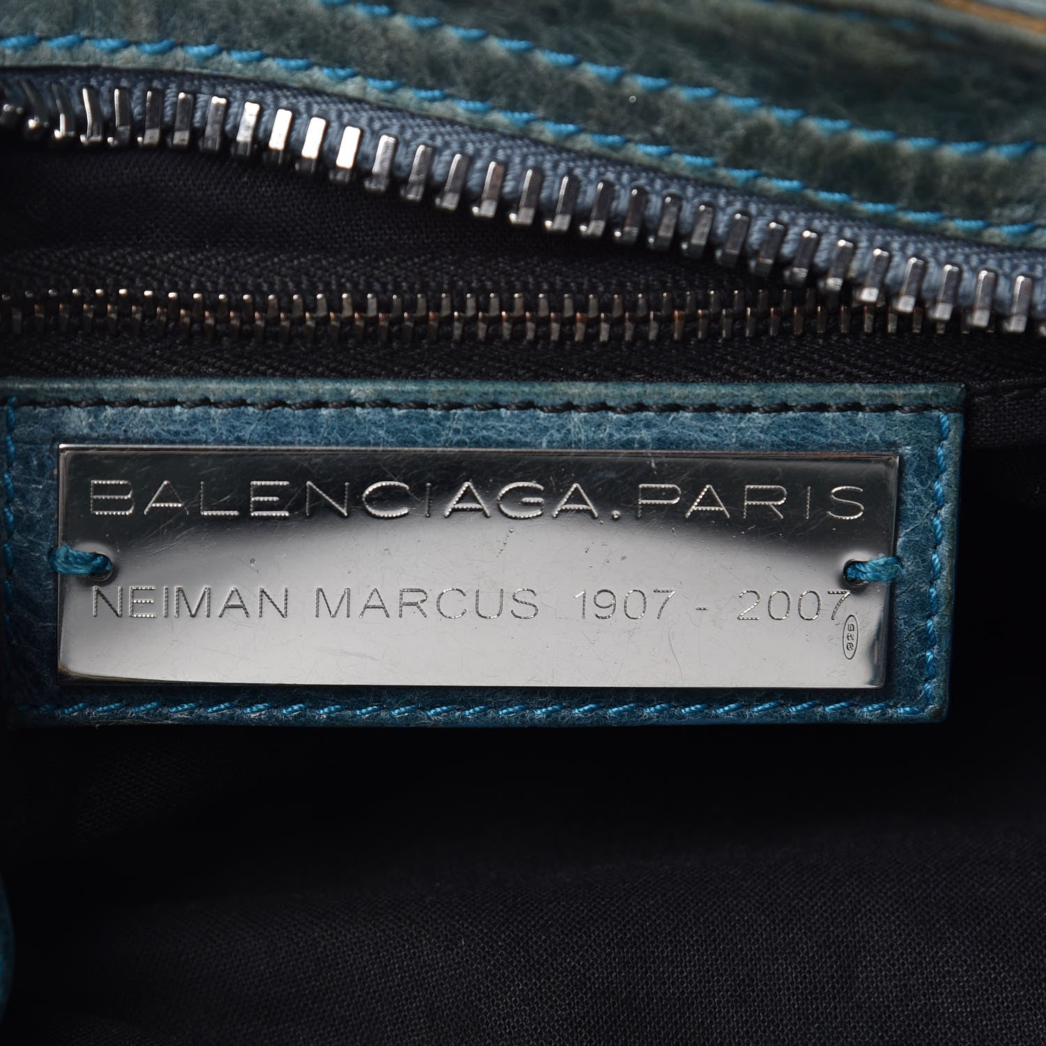 Balenciaga Chevre Giant 21 Gunmetal Hardware City Neiman Marcus LE Bleu 6 of 20