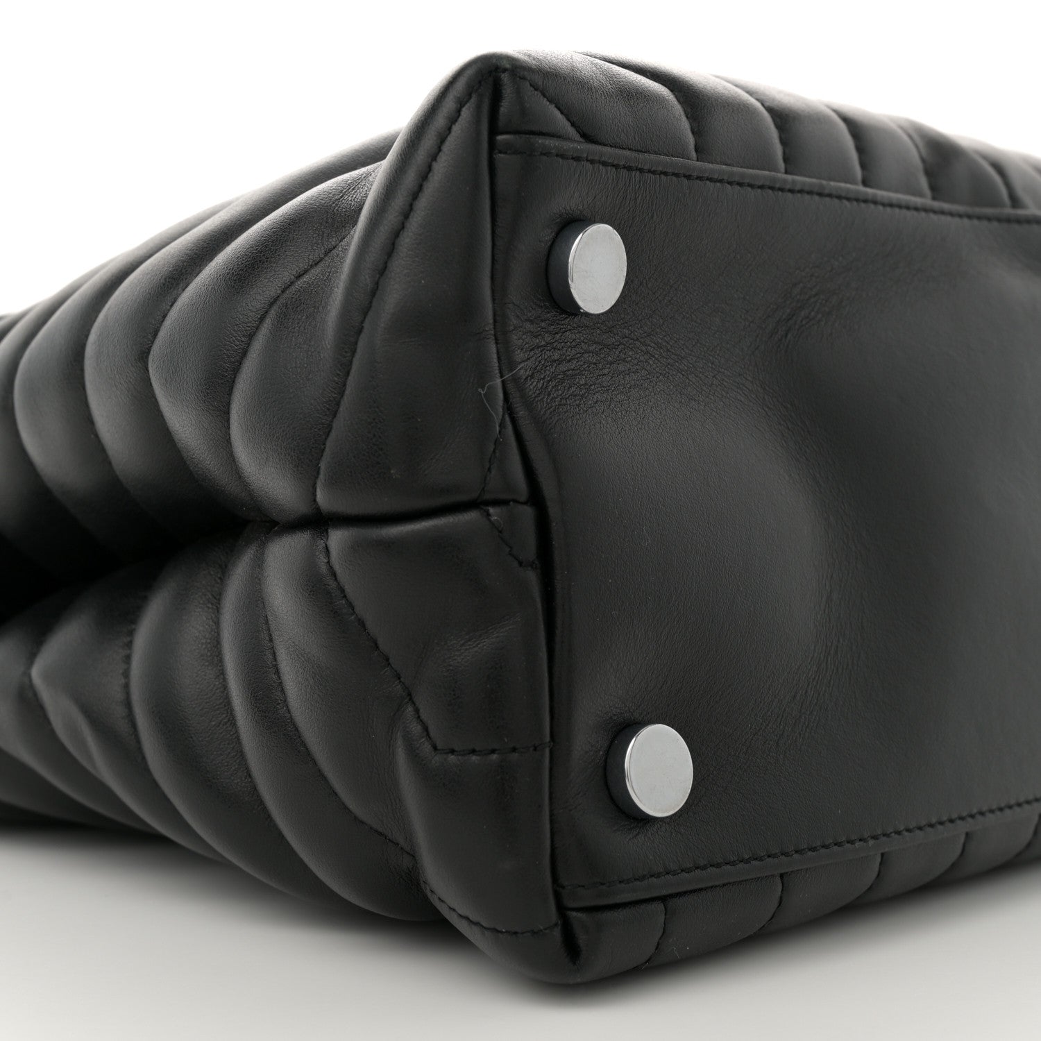 Saint Laurent Calfskin Y Quilted Monogram Large Loulou Chain Satchel Black 9 of 11
