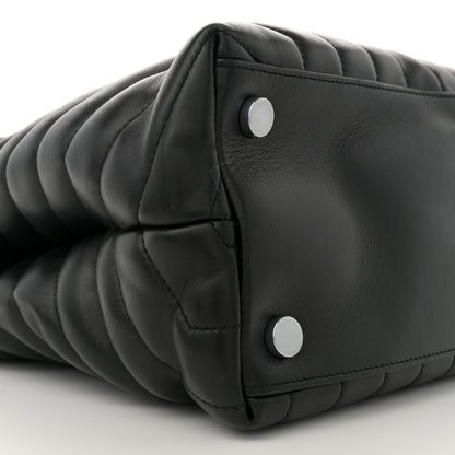 Saint Laurent Calfskin Y Quilted Monogram Large Loulou Chain Satchel Black 9 of 11