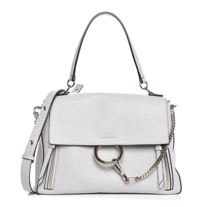Chloe Calfskin Medium Faye Day Shoulder Bag Airy Grey 1 of 9