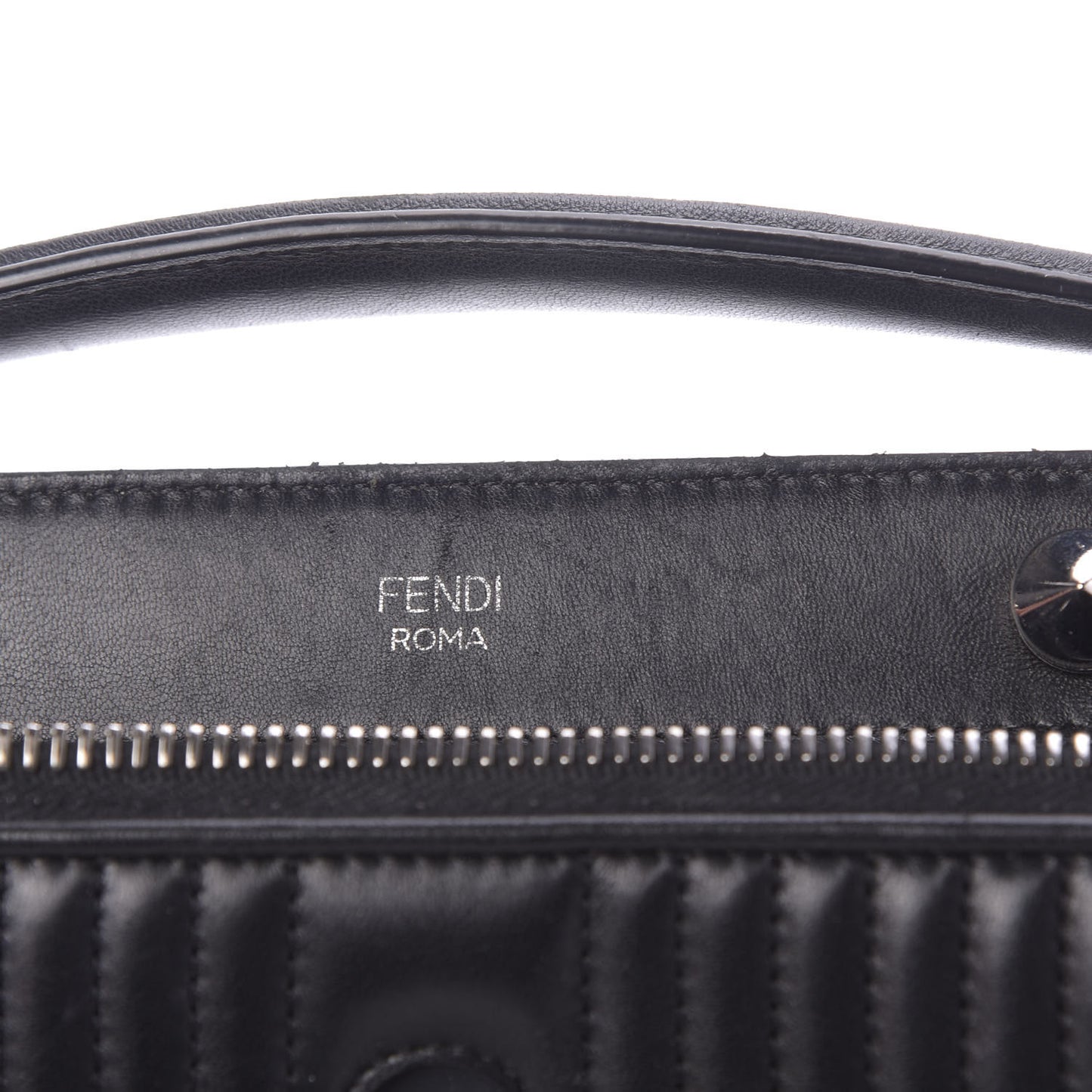 Shiny Nappa Trapuntata Small DotCom Click Top Handle Chain Satchel Black