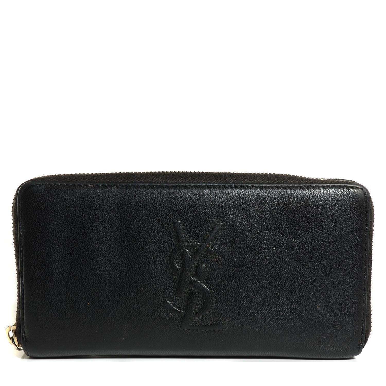 Saint Laurent Chevre Belle De Jour Zip Around Wallet Black 1 of 9