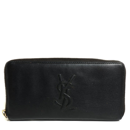 Saint Laurent Chevre Belle De Jour Zip Around Wallet Black 1 of 9