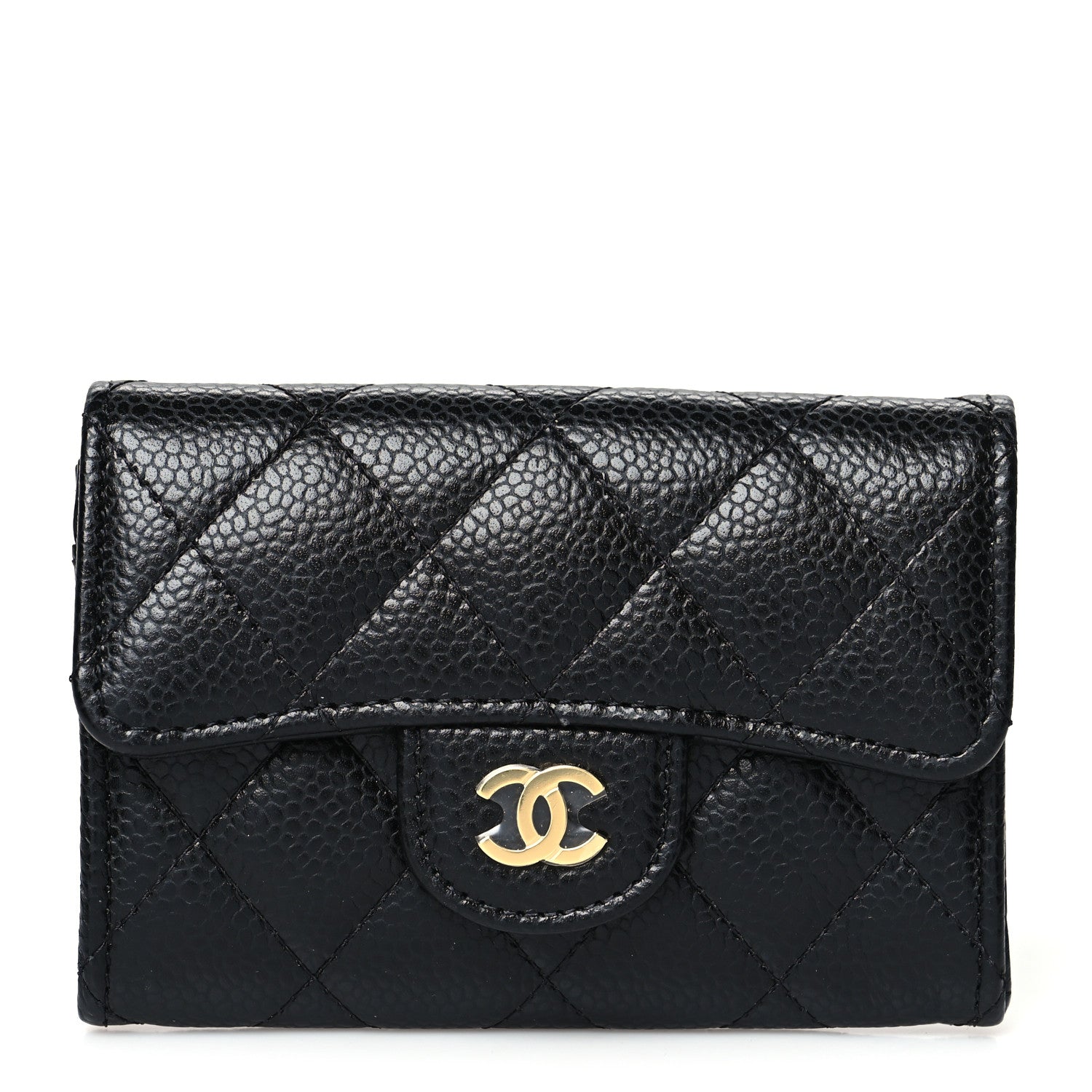Chanel Caviar Quilted Flap Card Holder Black 1 of 11