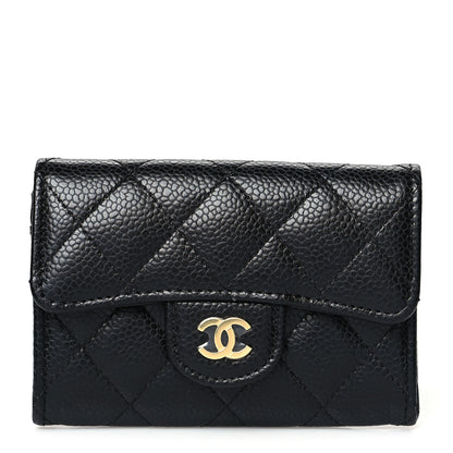 Chanel Caviar Quilted Flap Card Holder Black 1 of 11