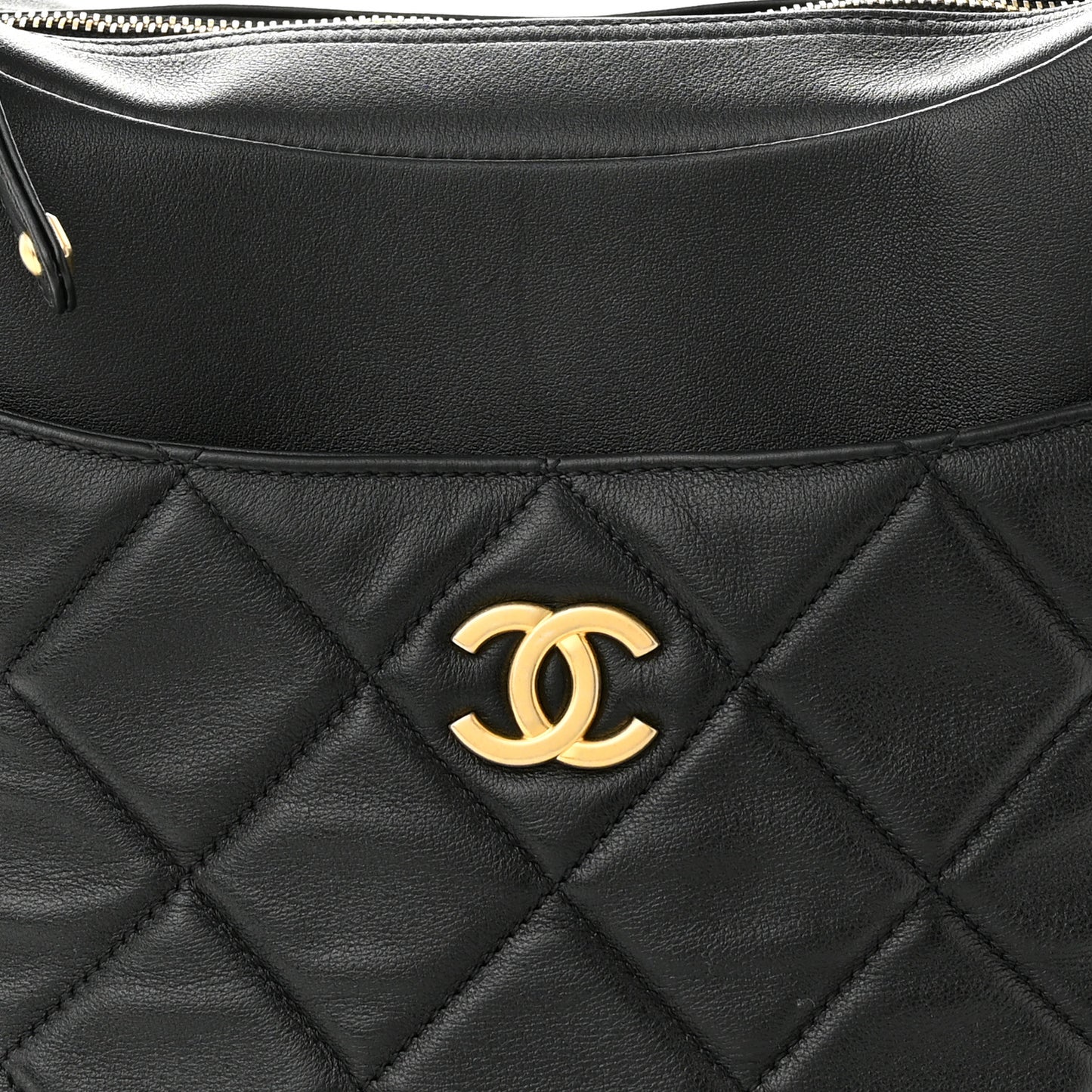 Calfskin Quilted Close To Me Hobo Black