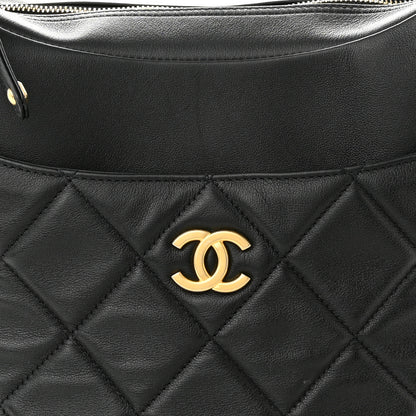 Chanel Calfskin Quilted Close To Me Hobo Black 8 of 10