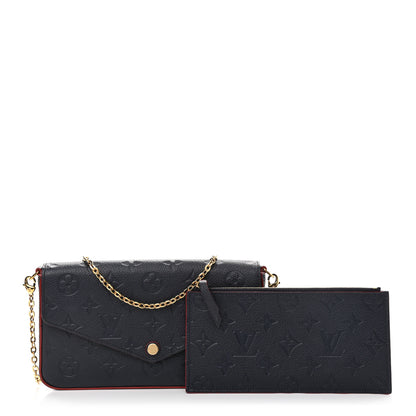Louis Vuitton Empreinte Pochette Felicie Chain Wallet Marine Rouge 1 of 13