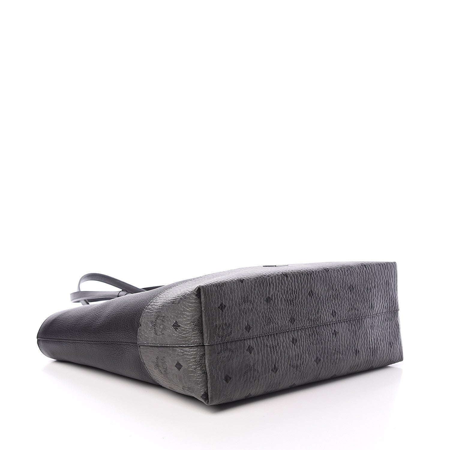 MCM Calfskin Visetos Wilder Shopper Tote Black 3 of 8