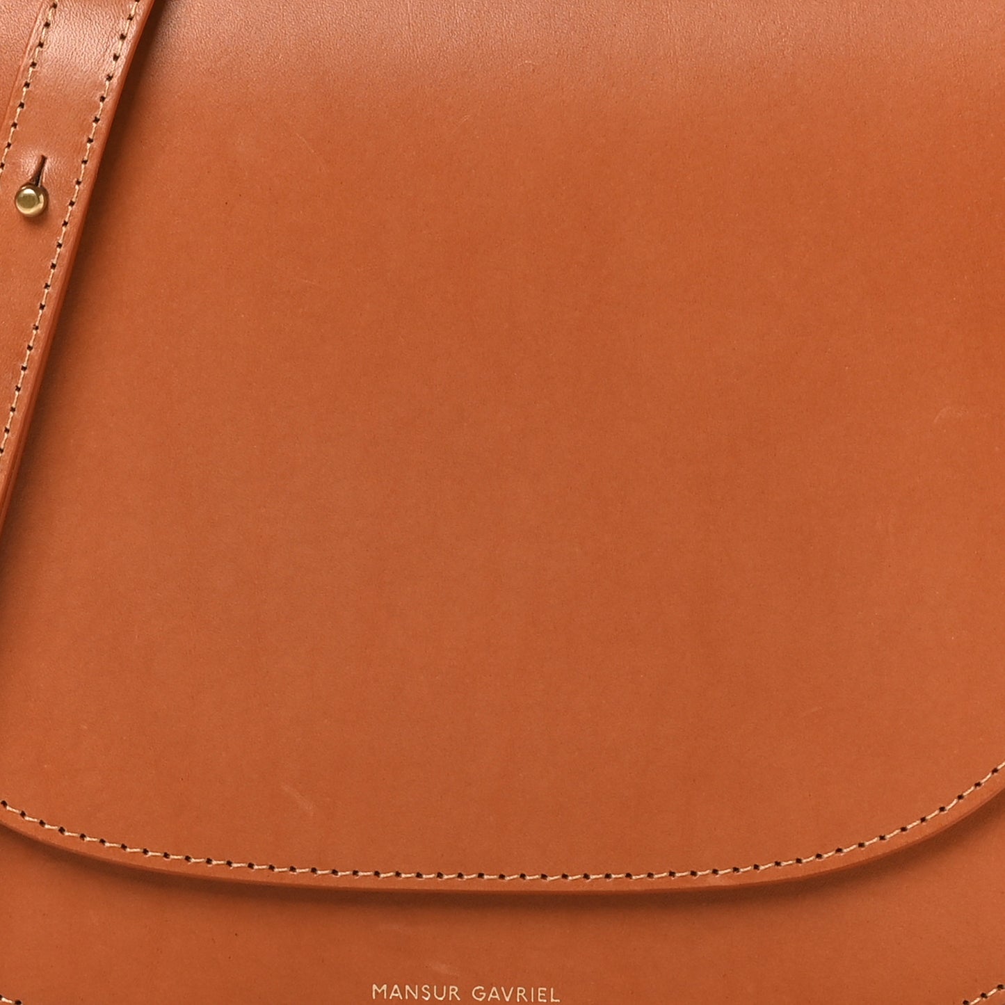 Calfskin Flap Crossbody Bag Cammello