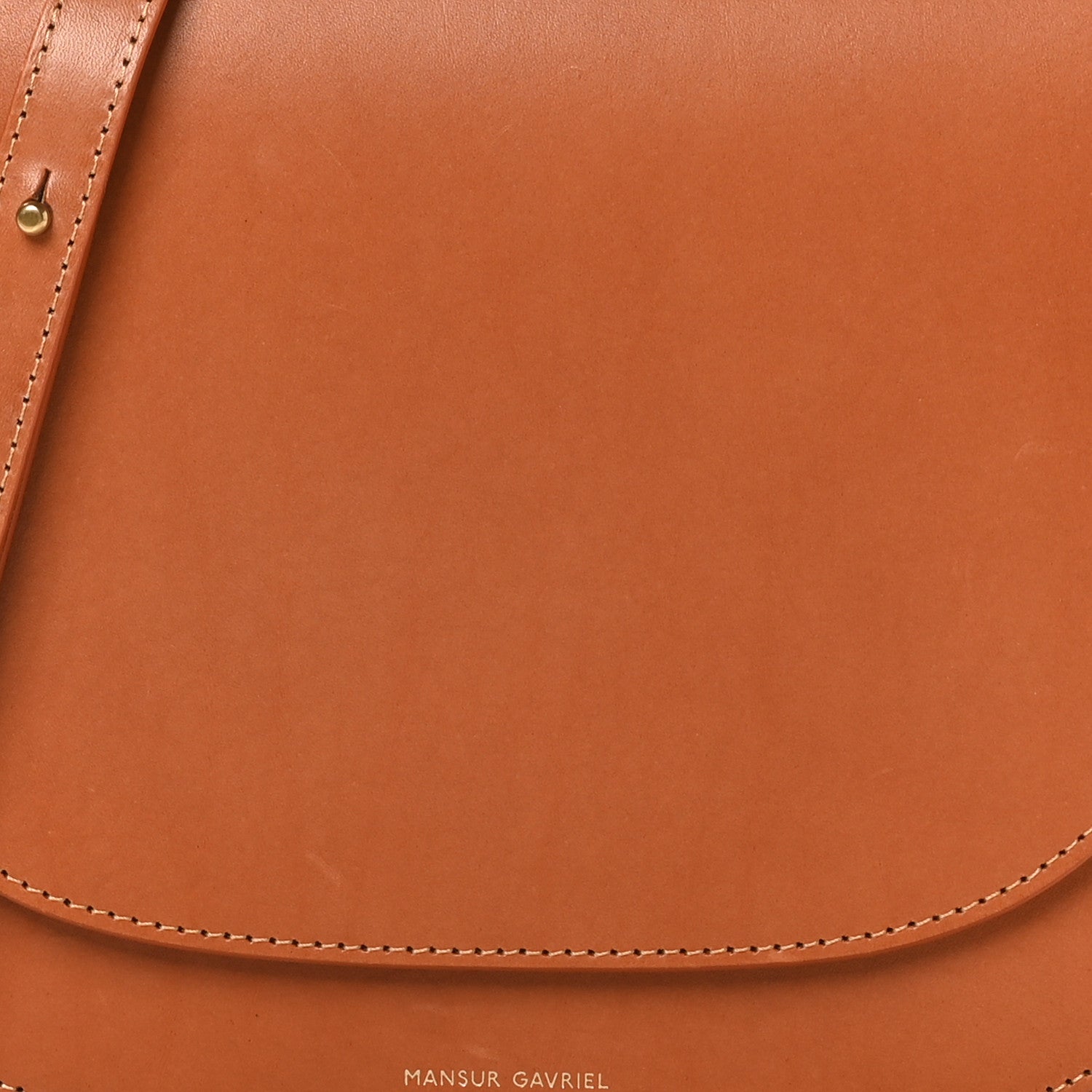 Mansur Gavriel Calfskin Flap Crossbody Bag Cammello 7 of 9
