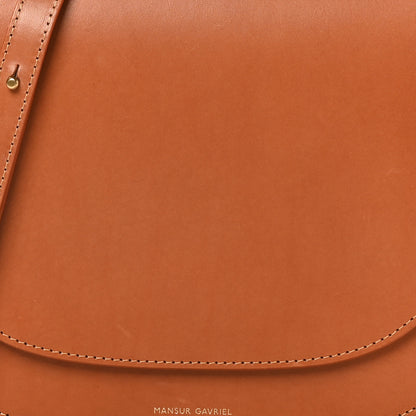Mansur Gavriel Calfskin Flap Crossbody Bag Cammello 7 of 9