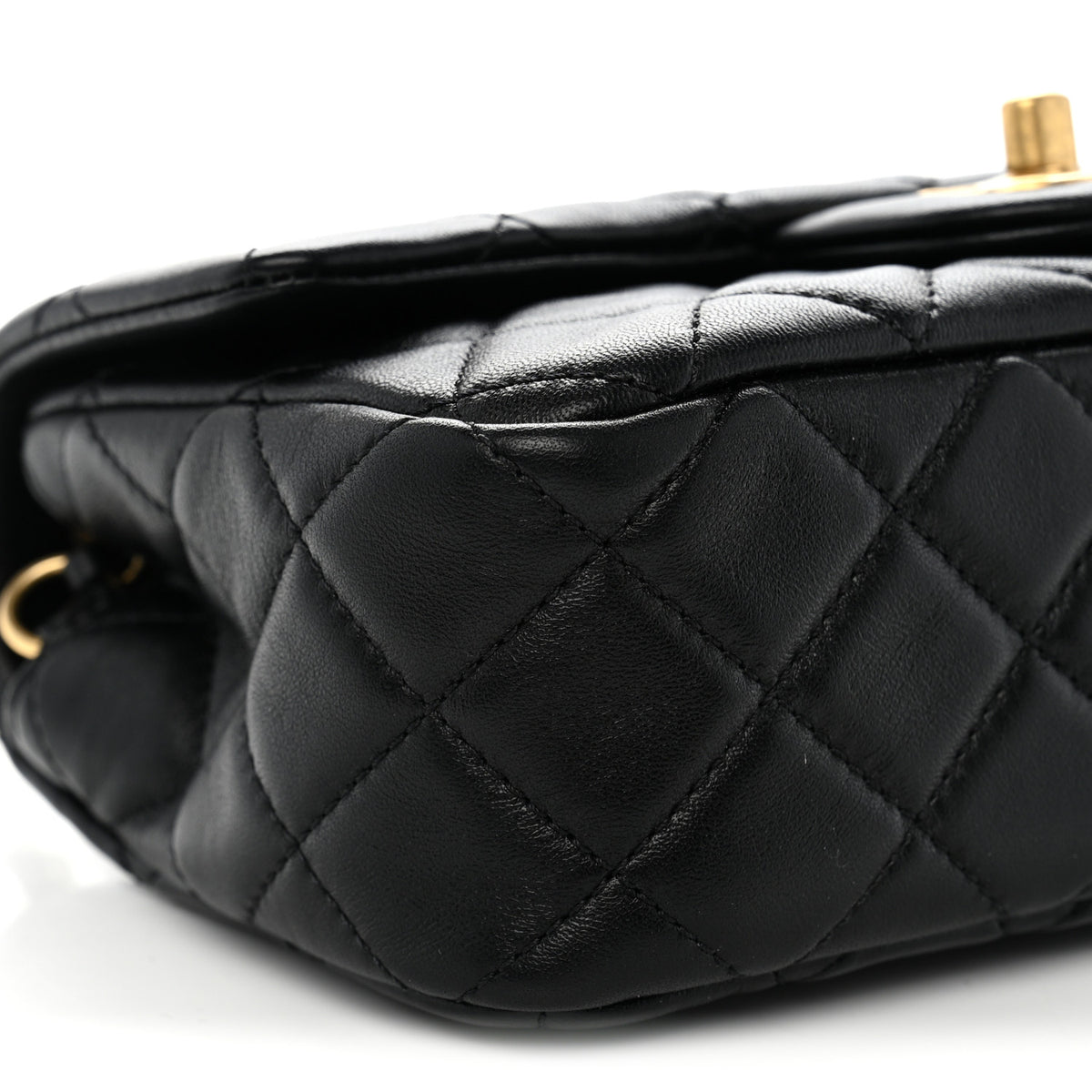 Chanel Lambskin Quilted Mini Rectangular Pearl Crush Flap Black 9 of 10
