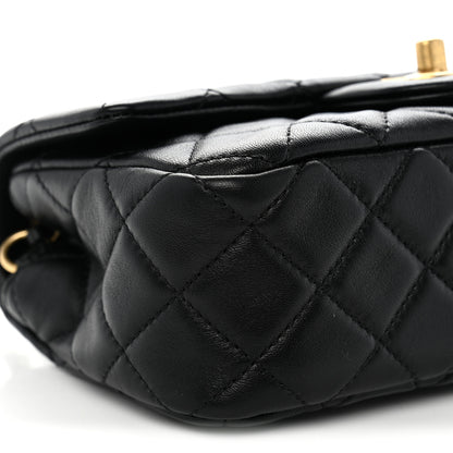 Chanel Lambskin Quilted Mini Rectangular Pearl Crush Flap Black 9 of 10