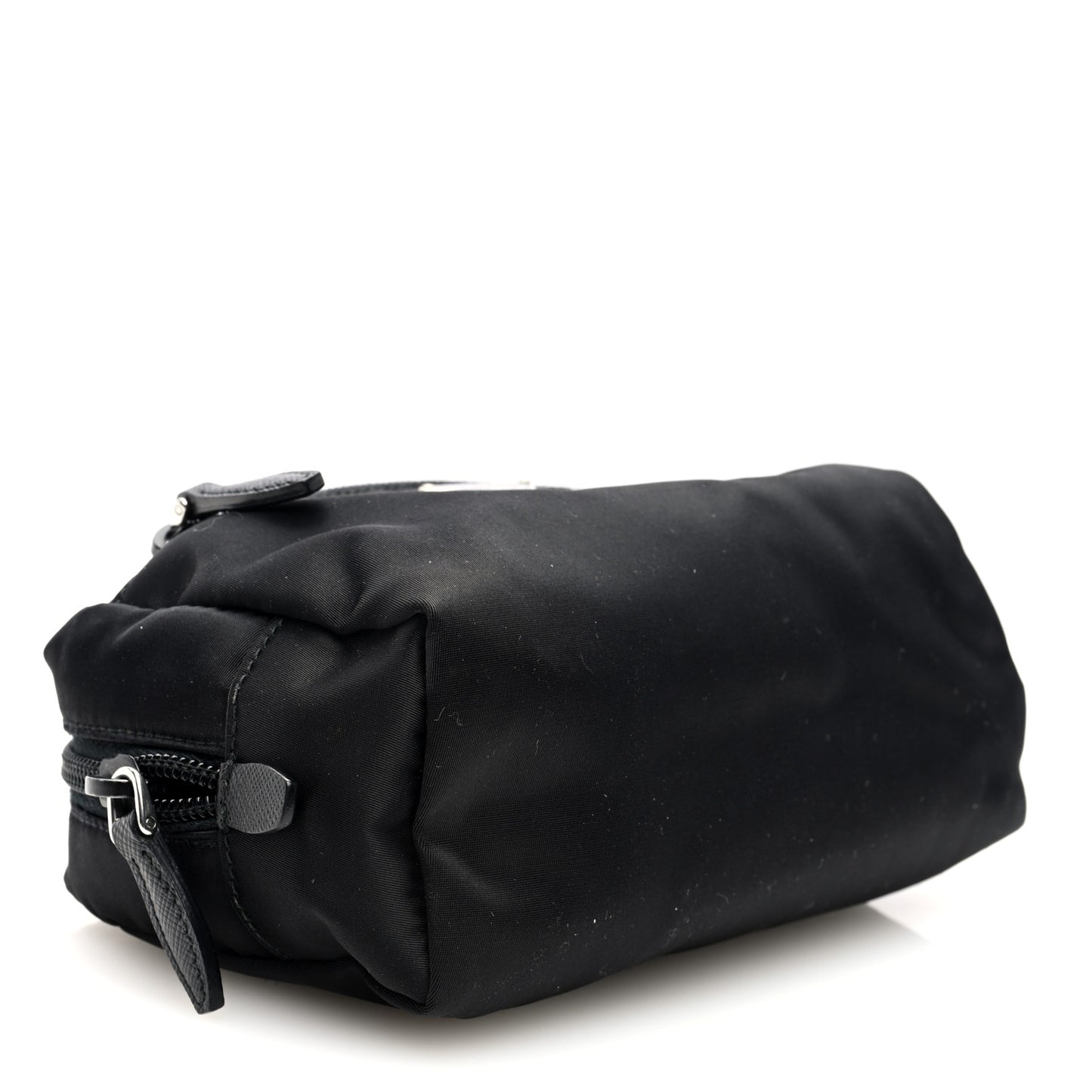 Re-Nylon Saffiano Pouch Wristlet Black
