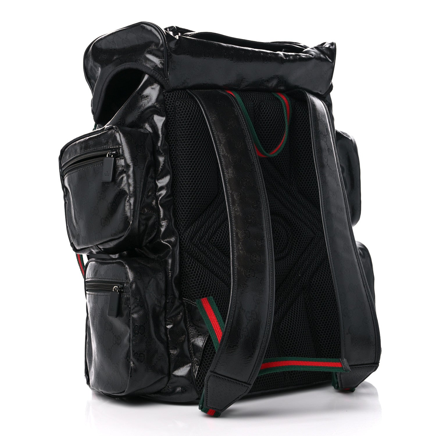 Gucci GG Crystal Monogram Web Backpack Black 3 of 10